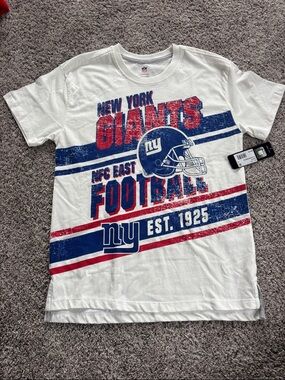NWT Kids New York Giants Graphic Tee - White with Red & Blue